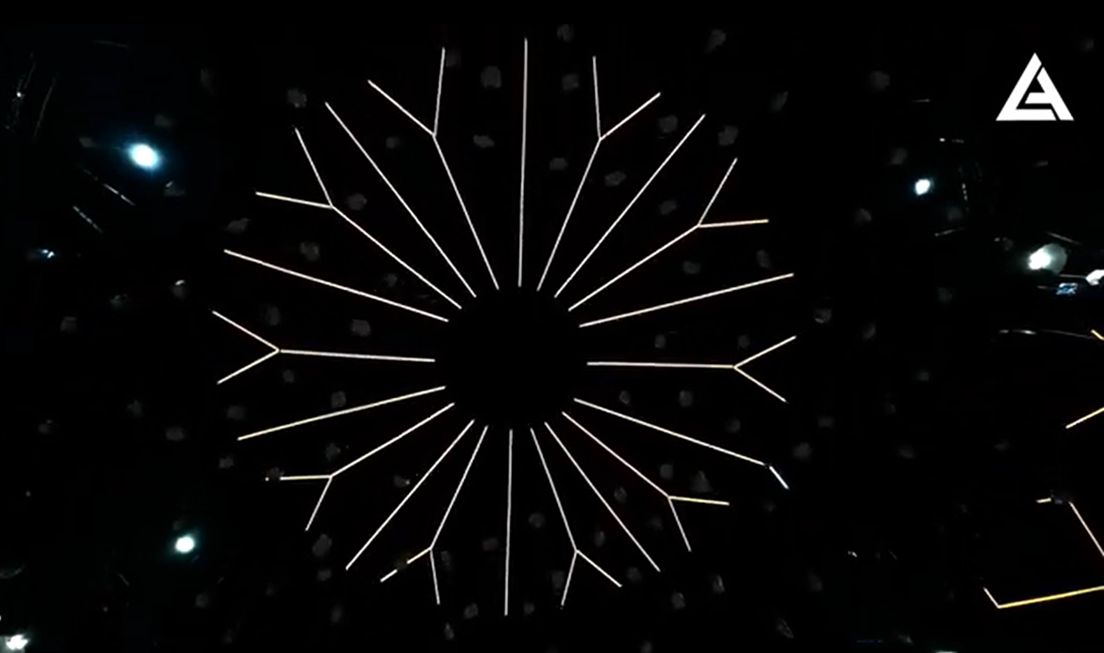 "LED Ceiling Design at Niaqara Wedding Hall"